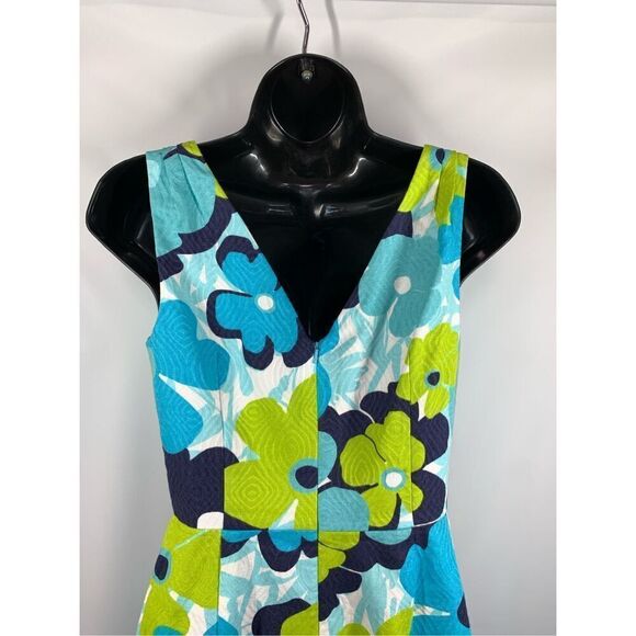 Lilly Pulitzer Kiki dress Shorely Blue Pop Goes The Floral Jacquard Shift Size 2 - Picture 12 of 14